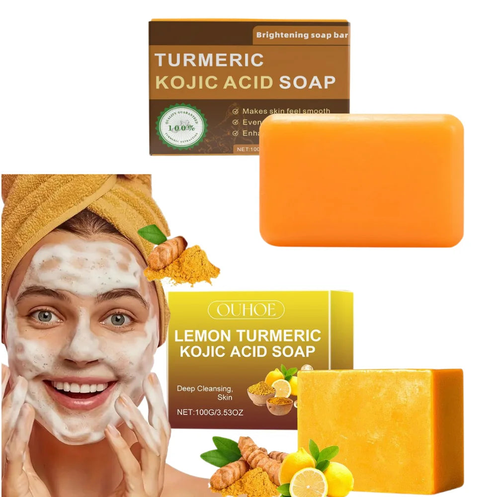 LumiBar Turmeric & Kojic Acid Brightening Soap — Face, Body & Glow