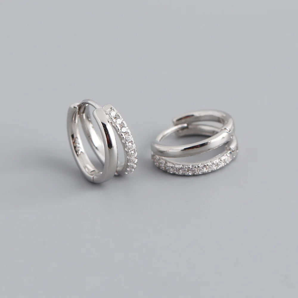 Vintage Zircon Star Hoops Earrings For Women