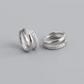 Vintage Zircon Star Hoops Earrings For Women