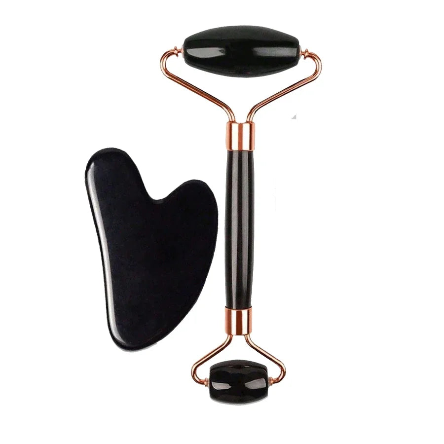 GlowChill Ice Roller & Gua Sha Set — De-Puff, Lift & Contour