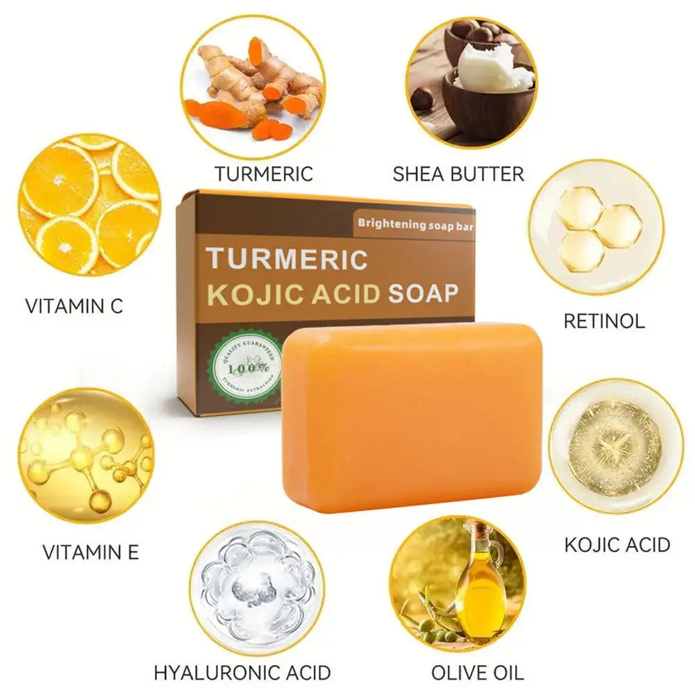 LumiBar Turmeric & Kojic Acid Brightening Soap — Face, Body & Glow